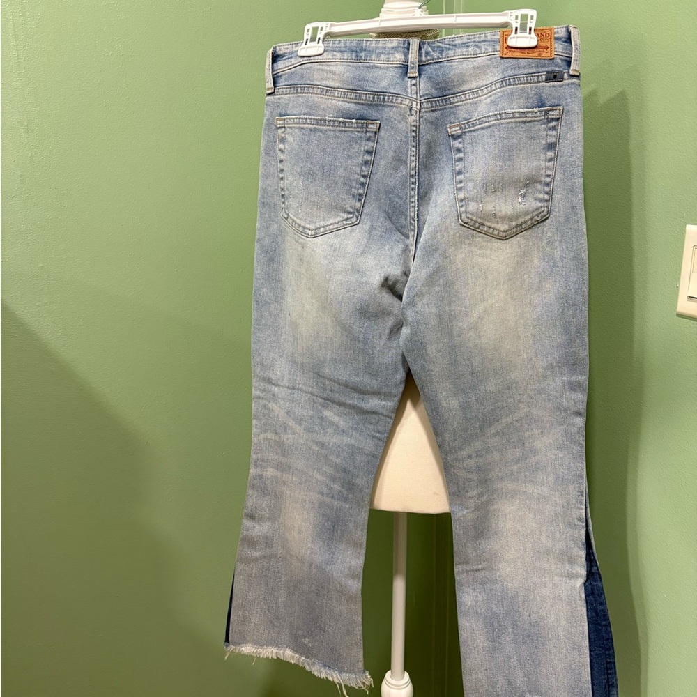 Lucky Brand Light Blue Distressed Flare Jeans - Picture 2 of 6